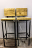 Brooir - Brother Handmade Industrial Chic Reclaimed Wooden stool with Box section legs
