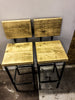 Brooir - Brother Handmade Industrial Chic Reclaimed Wooden stool with Box section legs