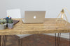 Tunglskin Handmade Industrial Chic Reclaimed Wood Hairpin Leg Desk Table | Hand & Craft Furniture