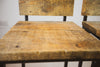 Brooir - Brother Handmade Industrial Chic Reclaimed Rich Oak Wooden stool with Box section legs