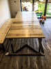 Groa - Handmade Reclaimed Industrial Chic Steel Wood Steel Extending Dining Table.Bar Cafe Restaurant Furniture Steel Wood Made to Order