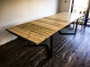 Groa - Handmade Reclaimed Industrial Chic Steel Wood Steel Extending Dining Table.Bar Cafe Restaurant Furniture Steel Wood Made to Order