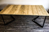 Groa - Handmade Reclaimed Industrial Chic Steel Wood Steel Extending Dining Table.Bar Cafe Restaurant Furniture Steel Wood Made to Order