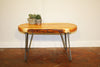 Kyssa Hairpin Leg Live Edge Coffee Table | Hand & Craft Furniture