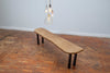 FORN - Handmade Reclaimed Live Edge Light Brown wax Finish Bench/Table with Powder coated open legged Box section Cafe Bar Restaurant