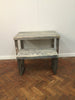 DAGA - Handmade Industrial Chic Reclaimed Grey Wash Wood & Steel Stool/low table with Steel box legs