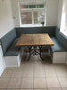 ELSKA (Large) - Ornate Square - Handmade Industrial Chic Reclaimed Wood Square Table with Iron ornate Legs Table. Cafe Bar Restaurant.