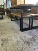 ELDING (Dining) - Handmade Industrial Chic Reclaimed Wood & Steel Box Leg Table w/ 2 matching benches