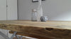 VOXTR (Medium Set) - Handmade Industrial Chic Reclaimed Wood & Steel X Leg Garden Table w/ 2 box legged benches | Hand & Craft Furniture