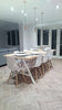 SKAPARI (Large) - Creator Handmade Large White Powder Coated A Frame Beach/Oak worktop Table - Made to order