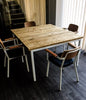 FERSKEYTTR (Small) - Handmade Industrial Chic Reclaimed Wood Square Table. Cafe Bar Restaurant. Custom Made to Order.