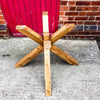 ENN (Glass) - Handmade Reclaimed Wood Star Legged Glass Top Table. Cafe Bar Restaurant. Custom Made to Order.