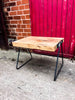 KYSSA - (Coat Hanger) Round Bar Leg Live Edge Coffee Table | Hand & Craft Furniture