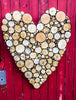 HEART - Wall Art - over 500 Tree Stumps Valentines Love Decorative Made to Order