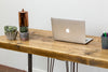 GINNREDIN (Poser) - Handmade Industrial Chic Reclaimed Wood and Steel Legs Hig Poser Table. Cafe Bar Restaurant