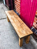 ENN (Wood set) - Handmade Reclaimed Wood Table with Star Leg supports With 2 Bench Set Cafe Bar Restaurant. Custom Made to Order.