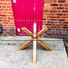 ENN (Glass) - Handmade Reclaimed Wood Star Legged Glass Top Table. Cafe Bar Restaurant. Custom Made to Order.