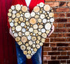 HEART - Wall Art - over 500 Tree Stumps Valentines Love Decorative Made to Order