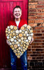 HEART - Wall Art - over 500 Tree Stumps Valentines Love Decorative Made to Order