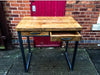 SVEINN (Tall) - Handmade Industrial Chic Reclaimed Wood Office, Kitchen Table w/ 4 Drawer and Steel Boxed legs | Hand & Craft Furniture