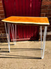 NATTURA (Poser) Handmade Industrial Chic Reclaimed Maple Wood Live Edge Console Table & with White Hairpin Legs - Desk Office Cafe | Hand & Craft Furniture