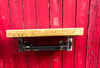 BOK - Handmade Industrial Chic Reclaimed Danish Oil Shelf with Hanging Rail and Steel Bracket | Hand & Craft Furniture