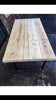 Skapari Medium - Creator Handmade Large White Powder Coated A Frame Table with 40mm light wax top - Made to order