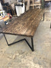 LENGO (Conference) - Handmade Industrial Chic Reclaimed Wood with Steel Chevron Style Legs Table. Cafe Bar Restaurant. Custom Made to Order.