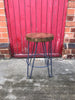 KONA - Medium Royal Blue Prime Reclaimed Wooden stools with Hairpin legs - Made to Order - Other Colours available