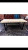 Skapari Medium - Creator Handmade Large White Powder Coated A Frame Table with 40mm light wax top - Made to order