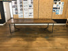 LENGO (Conference) - Handmade Industrial Chic Reclaimed Wood with Steel Chevron Style Legs Table. Cafe Bar Restaurant. Custom Made to Order.