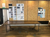 LENGO (Conference) - Handmade Industrial Chic Reclaimed Wood with Steel Chevron Style Legs Table. Cafe Bar Restaurant. Custom Made to Order.