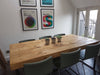 VISS (Medium) - Handmade Industrial Chic Reclaimed Railway Sleeper Table w/ Steel Box Legs. Cafe Bar Restaurant. Custom Made to Order.