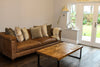 ELDING (Coffee) Handmade Industrial Chic Reclaimed Wood with Steel Legs Coffee Table - Cafe Bar Restaurant | Hand & Craft Furniture