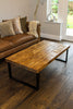 ELDING (Coffee) Handmade Industrial Chic Reclaimed Wood with Steel Legs Coffee Table - Cafe Bar Restaurant | Hand & Craft Furniture