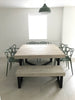 FERSKEYTTR (XLarge)- Sleeper Handmade Industrial Chic Reclaimed Railway Sleeper Square Table. Cafe Bar Restaurant. Custom Made to Order.