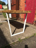 RIKR (Trapezium) - Handmade Industrial Chic Reclaimed Wood with Trapezium Steel Legs Table. Cafe Bar Restaurant. Custom Made to Order.