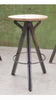 PUULIP - Round and Stool Set Handmade Industrial Chic Reclaimed Wood 3 legged Table Custom Made to Order.