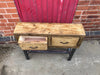 Sveinn - Handmade Industrial Chic Reclaimed Wood Hall Table w/ 2 Drawers and Steel Boxed legs | Hand & Craft Furniture