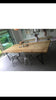 LENGO (Conference) - Handmade Industrial Chic Reclaimed Wood with Steel Chevron Style Legs Table. Cafe Bar Restaurant. Custom Made to Order.