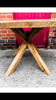 BAUGR LARGE (steel star leg) - Round Handmade Reclaimed With Wooden Star frame Leg Table in Light Stripped Pine finish - Made To Order