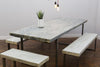 SENN (Table) - Handmade Industrial Chic Reclaimed Wood and Steel Legs Table. Cafe Bar Restaurant.