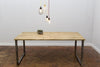 Rikr 222 Handmade Industrial Chic Reclaimed Wood with Steel Legs Table. Cafe Bar Restaurant. Custom Made to Order.