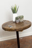 KNOTTR - Hand Made Industrial Chic Reclaimed Wood Wrought Iron Leg Round Table. Custom Made to Order.