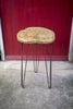 SAETI - Industrial Chic Reclaimed Wood Hairpin Leg Handmade Stool. Cafe, Bar, Restaurant. Custom Made To Order.
