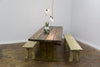RAMMLIGR (Bench) - Handmade Reclaimed Wood Medium Bench Seat. Cafe Bar Restaurant. Custom Made to Order.