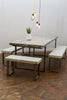 SENN (Table) - Handmade Industrial Chic Reclaimed Wood and Steel Legs Table. Cafe Bar Restaurant.