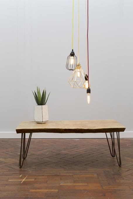 NATTURA (Straight) - Industrial Chic Live Edge Hairpin Handmade Medium Coffee Table | Hand & Craft Furniture