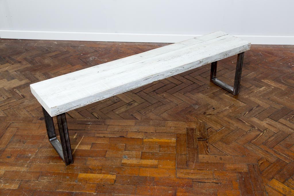 SENN (Large Bench) Industrial Chic Reclaimed Wood Handmade Bench Seat. Custom Made to Order.