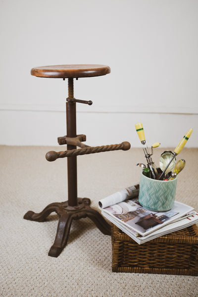 EX Display Cast Iron Industrial Factory Stool